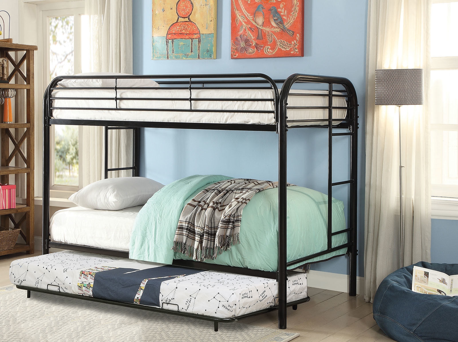 Opal Metal Bunk Bed, Twin Size