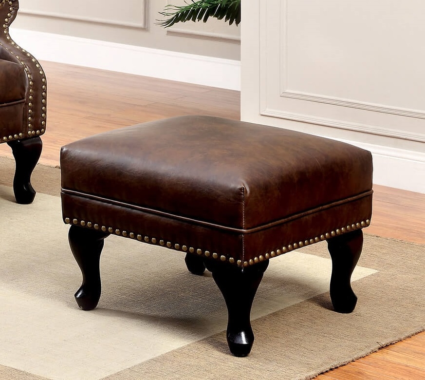 Vaugh Leatherette Ottoman