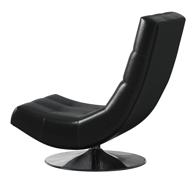 Trinidad Leatherette/Chrome Swivel Accent Chair