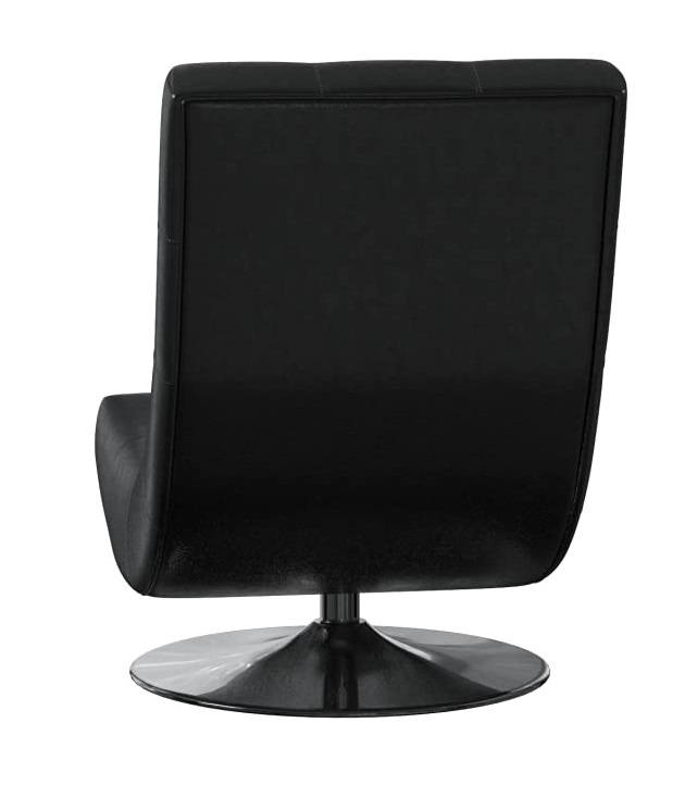 Trinidad Leatherette/Chrome Swivel Accent Chair