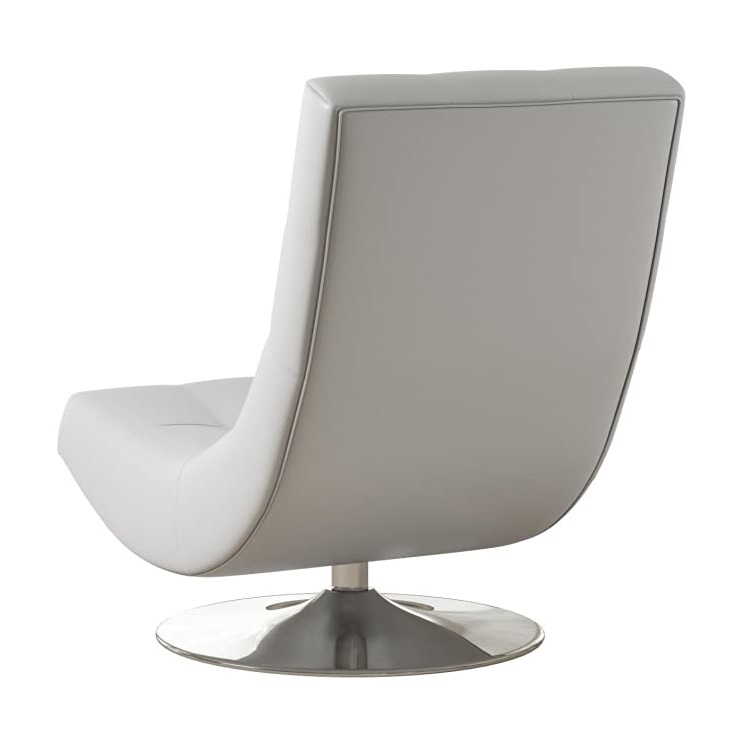 Trinidad Leatherette/Chrome Swivel Accent Chair