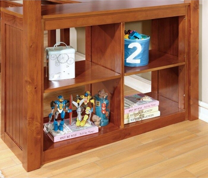 Dutton Wood Storage Bunk Bed w/Workstation, Twin Size