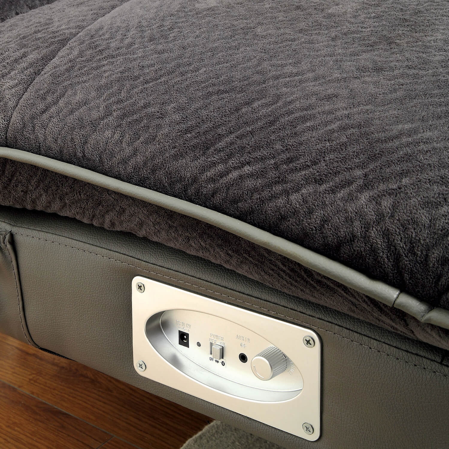 Gallagher Fabric/Leatherette Sofabed w/Speakers