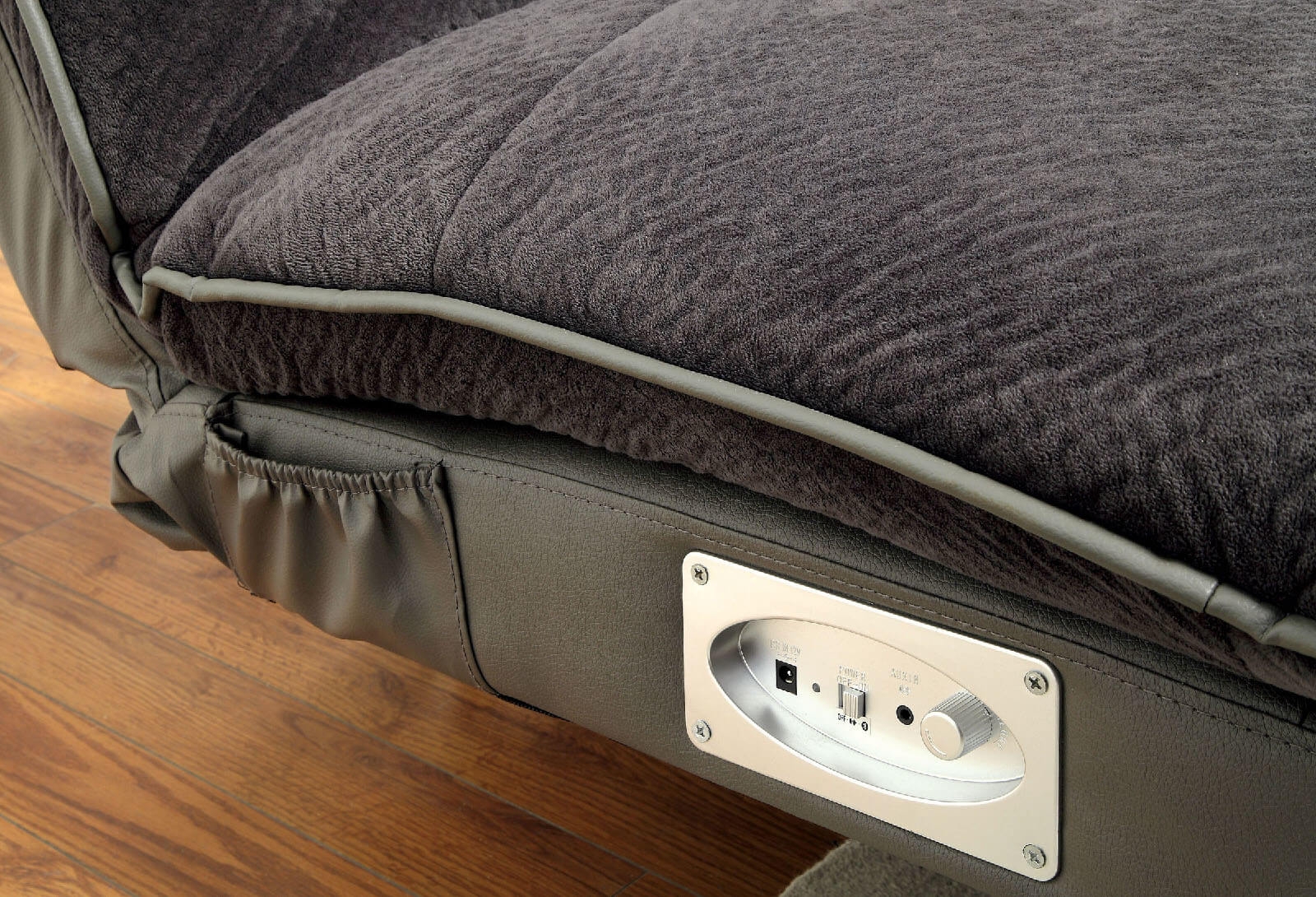 Gallagher Fabric/Leatherette Sofabed w/Speakers