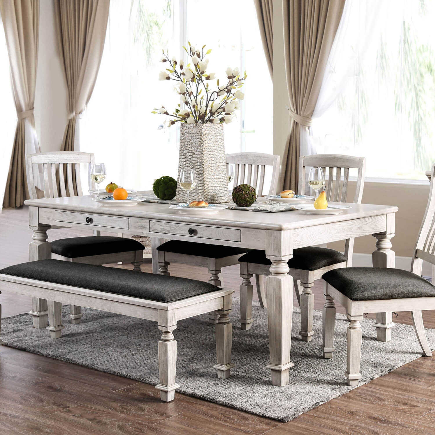 Georgia Wood Storage Dining Set
