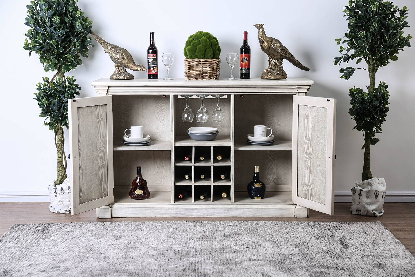 Georgia Wood Storage Dining Set