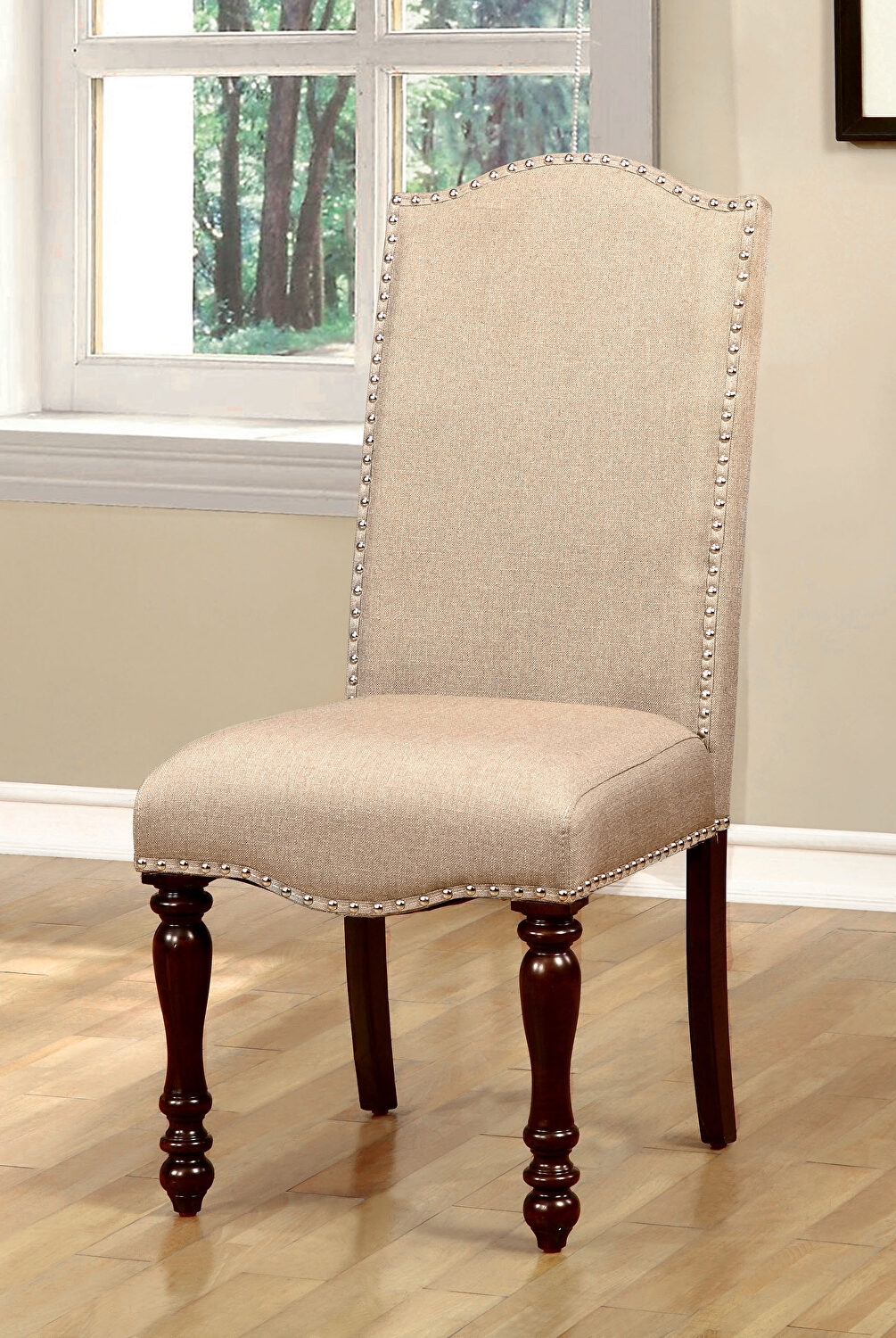 Hurdsfield Fabric/Wood Dining Side Chair, Set of 2