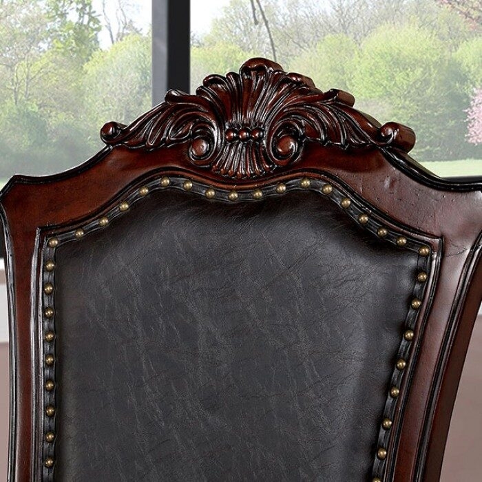 Picardy Leatherette/Steel/Wood Dining Side Chair, Set of 2