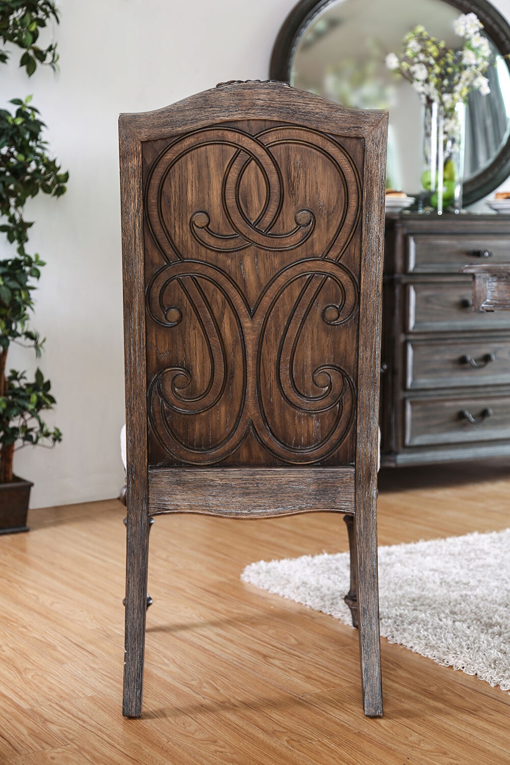 Arcadia Fabric/Wood Dining Arm Chair, Set of 2