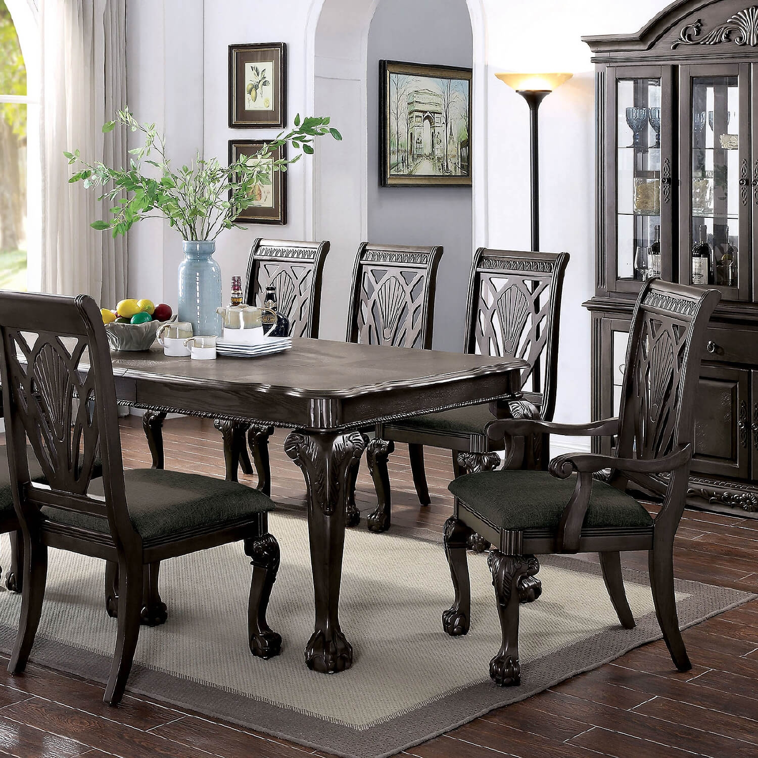 Petersburg Wood Extendable Dining Set