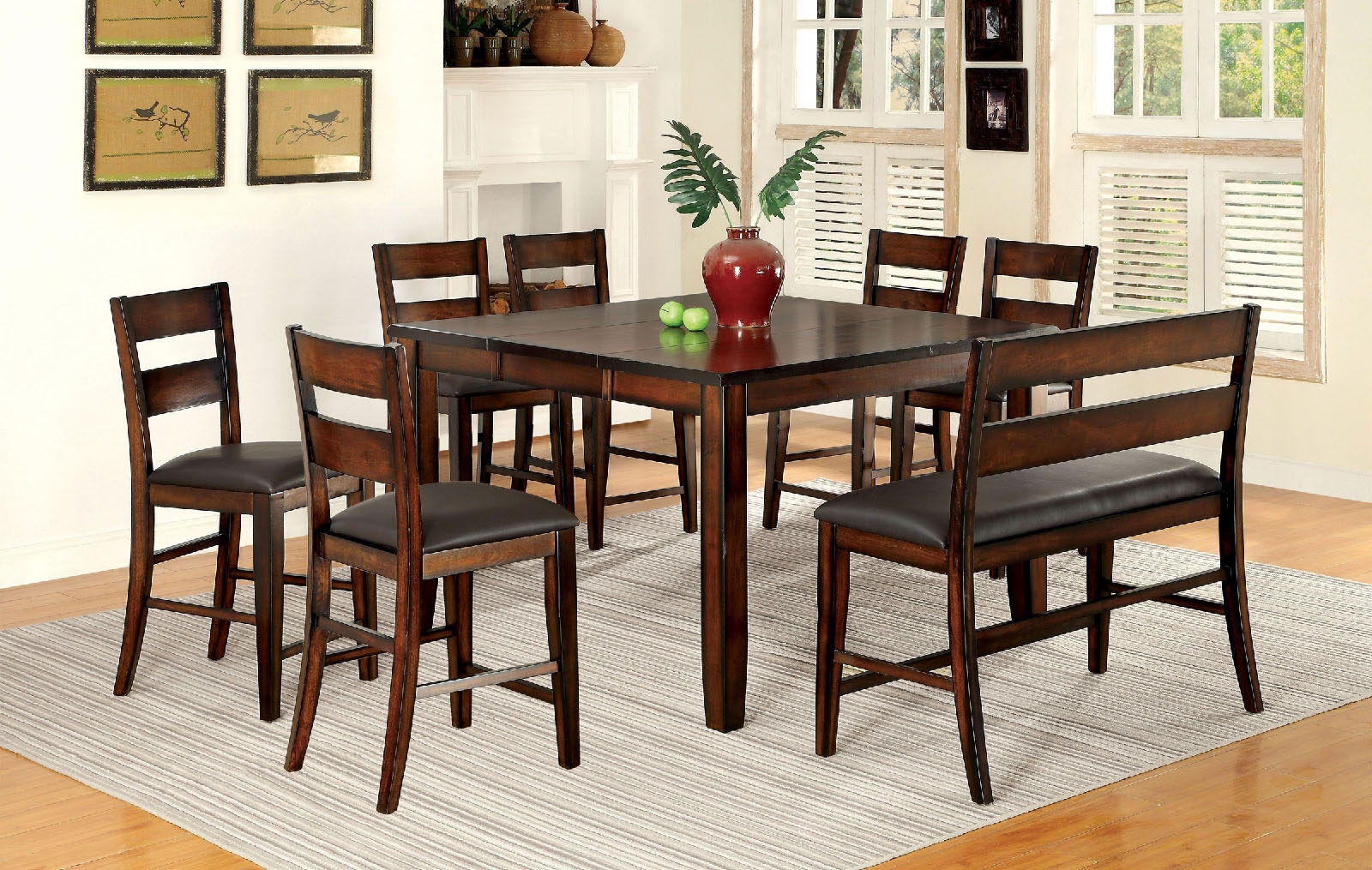 Dickinson Wood Extendable Counter Height Dining Set