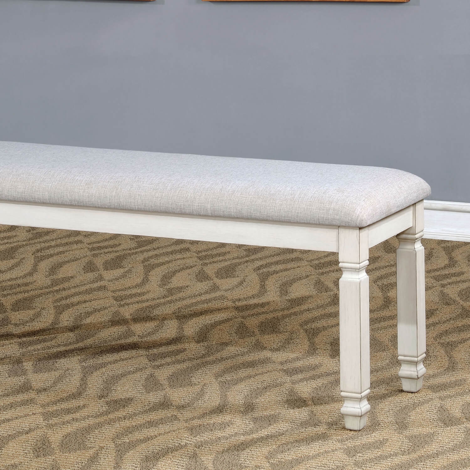 Kaliyah Fabric/Wood Dining Bench