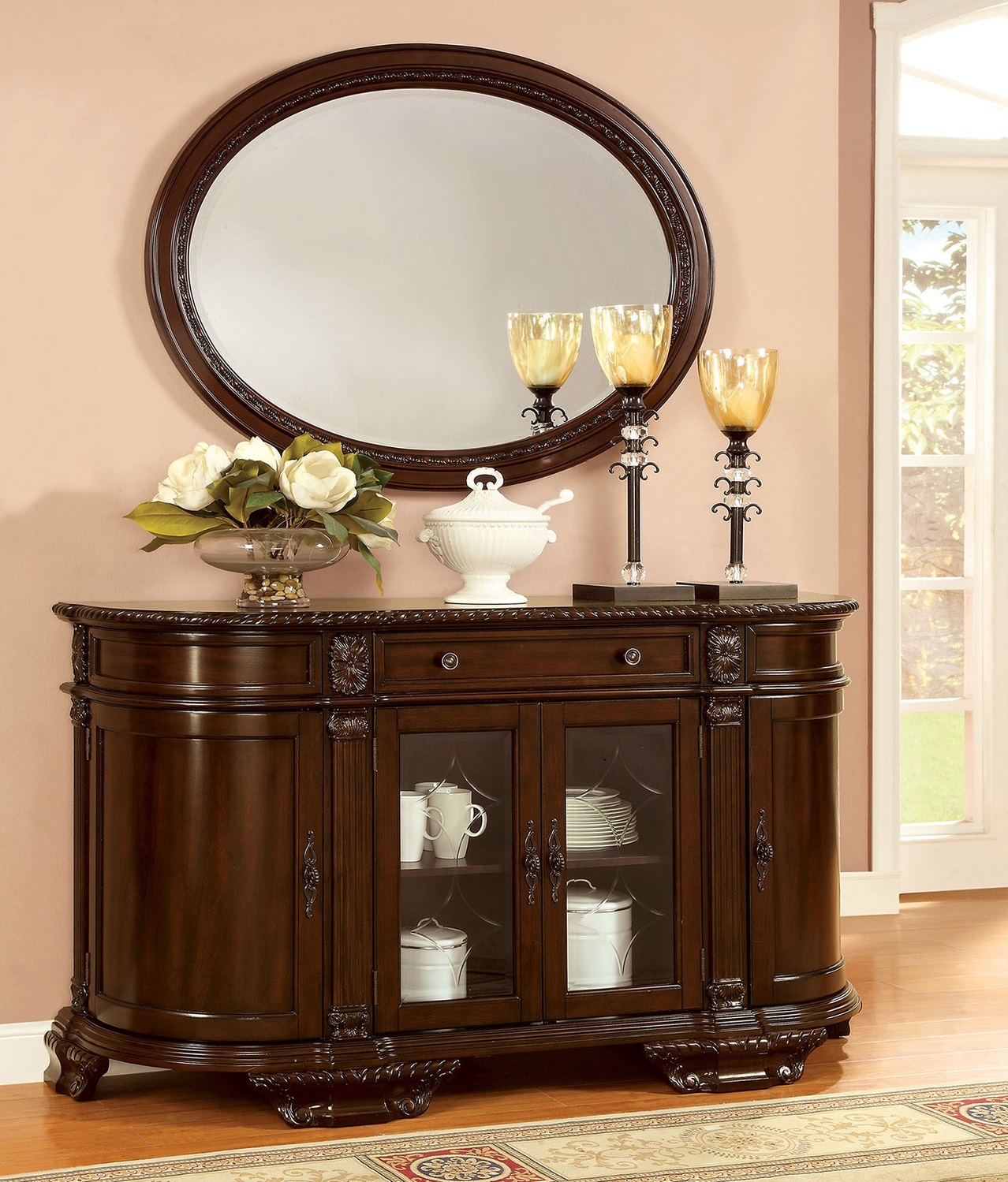 Bellagio Wood Rectangular Extendable Dining Set