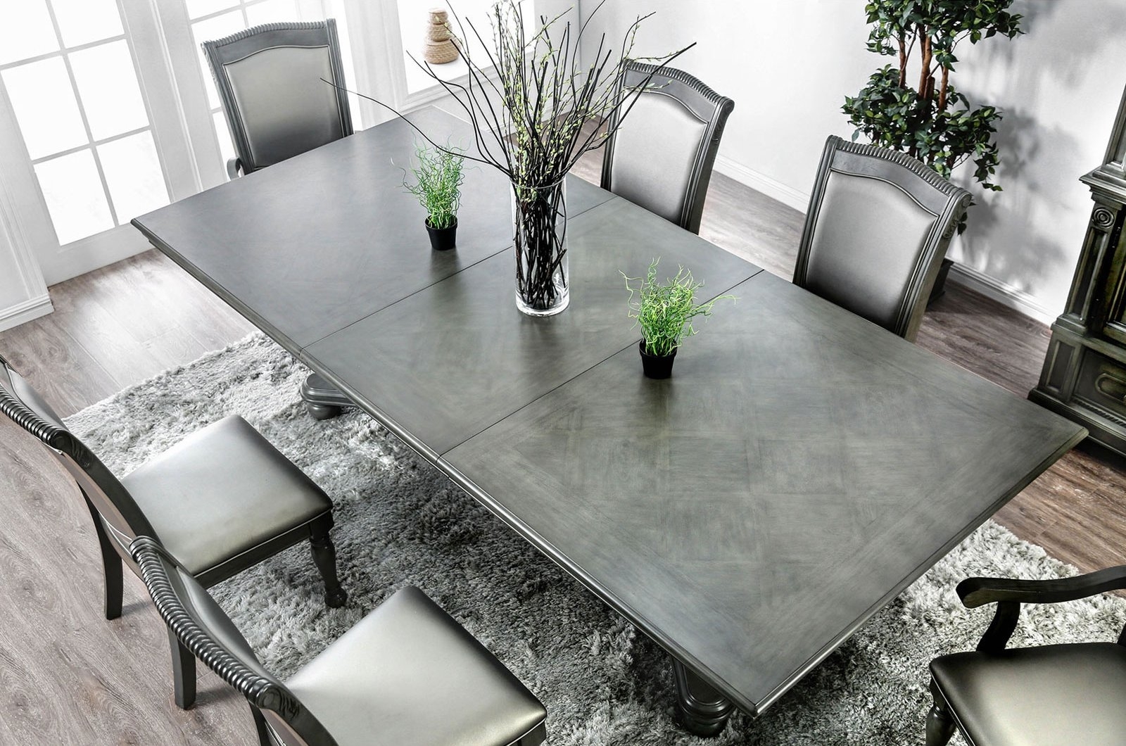 Alpena Wood Rectangular Extendable Dining Table