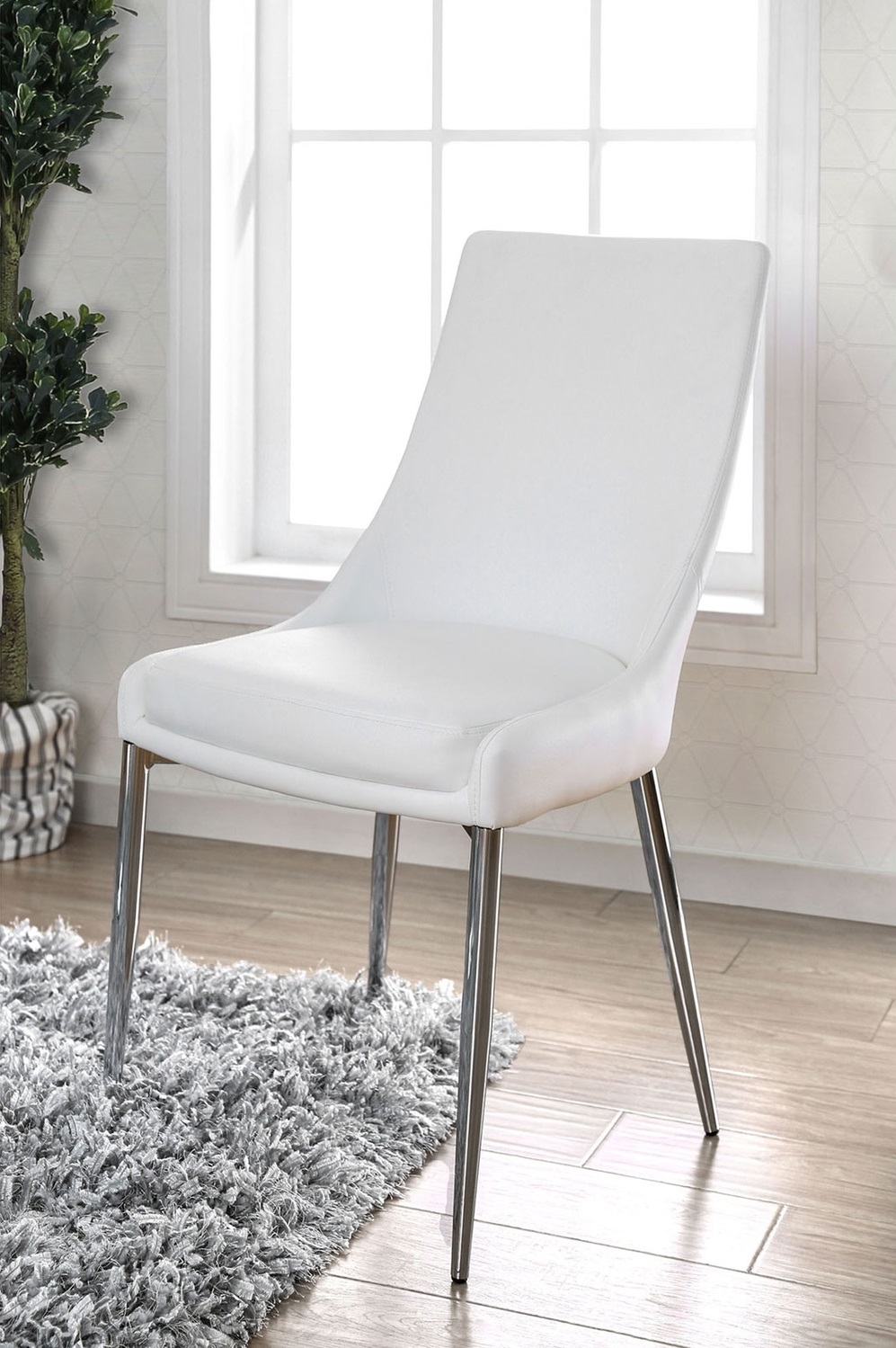 Izzy Glass/Mirror/Metal Round Dining Set