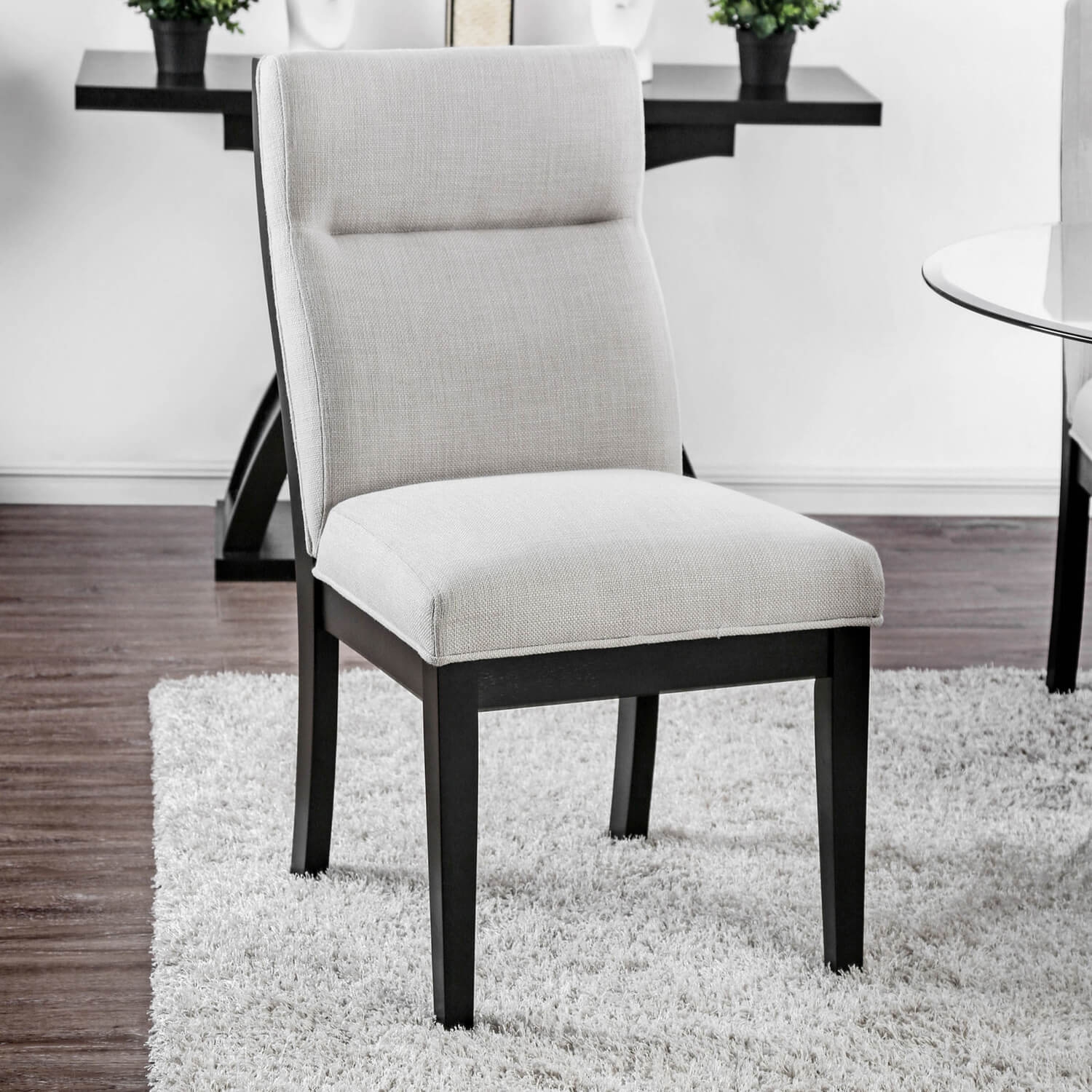 Jasmin Glass/Wood Round Dining Set