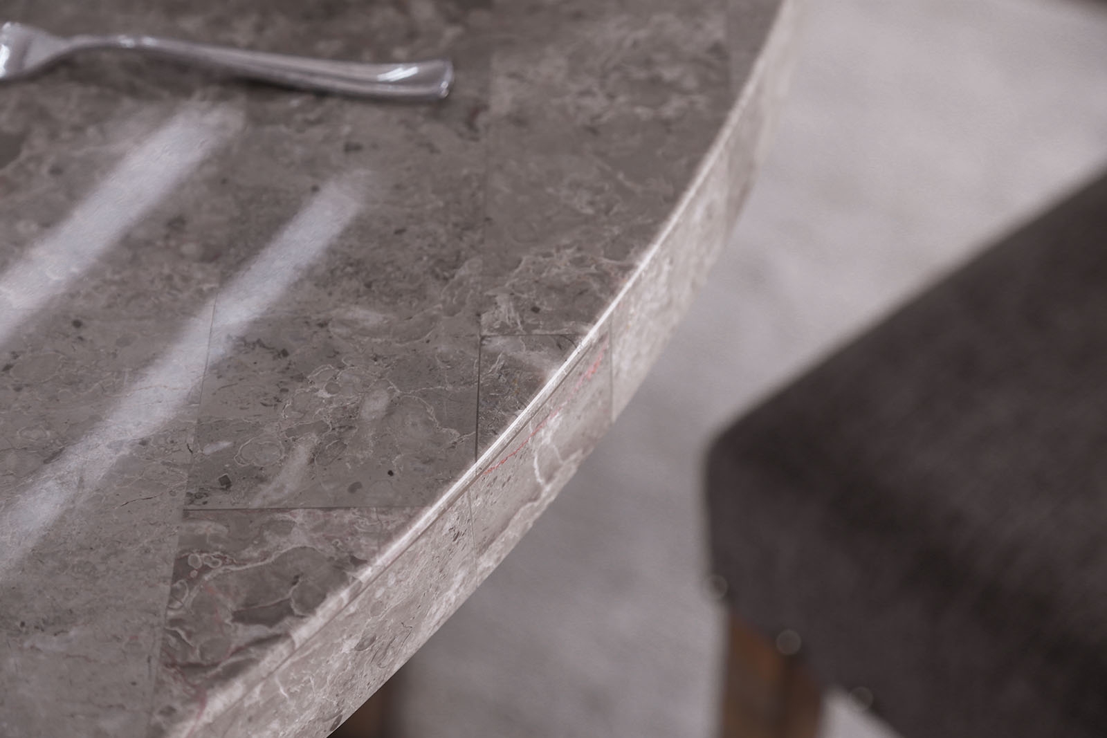 Bridgen Marble/Wood Round Dining Table