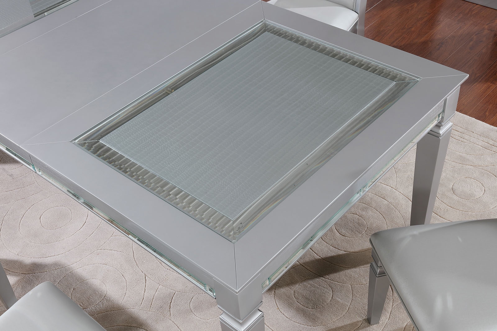 Alena Wood/Glass Extendable Dining Table