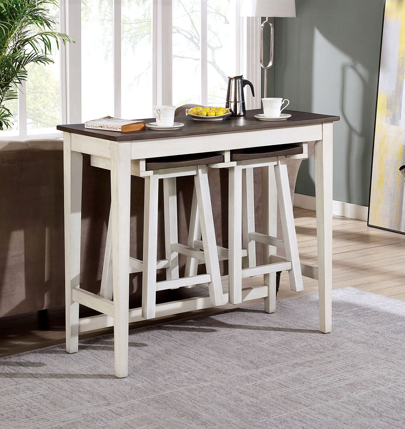 Elinor 3-Piece Wood Bar Table Set