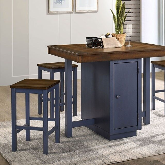 Azurine 5-Piece Wood Storage Counter Height Set