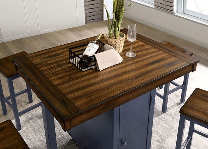 Azurine 5-Piece Wood Storage Counter Height Set