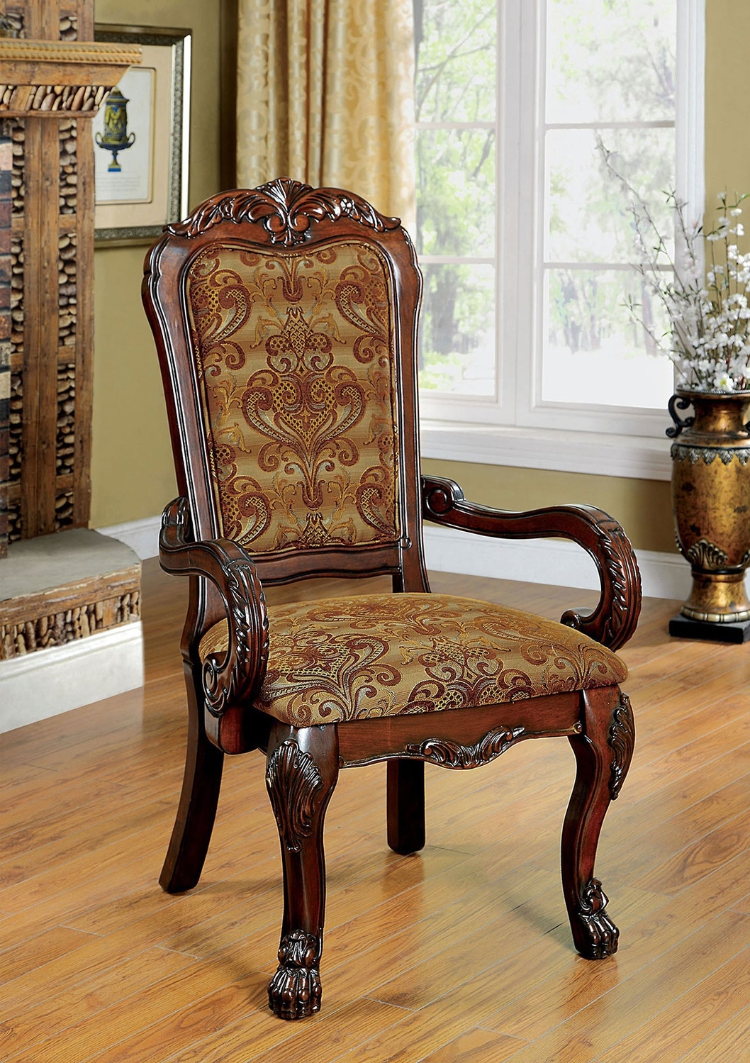 Medieve Wood Oval Extendable Dining Set