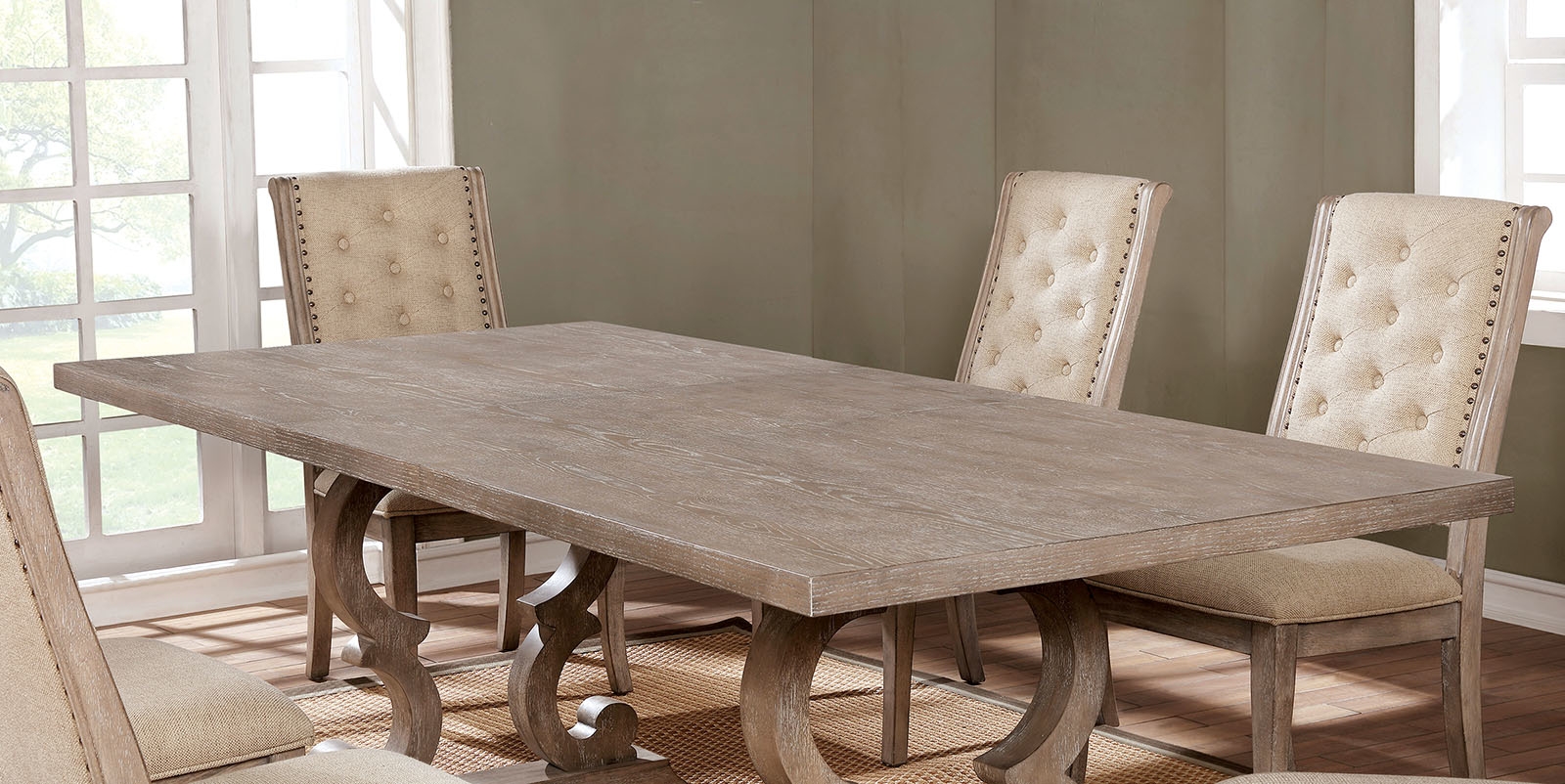Patience Wood Rectangular Dining Table
