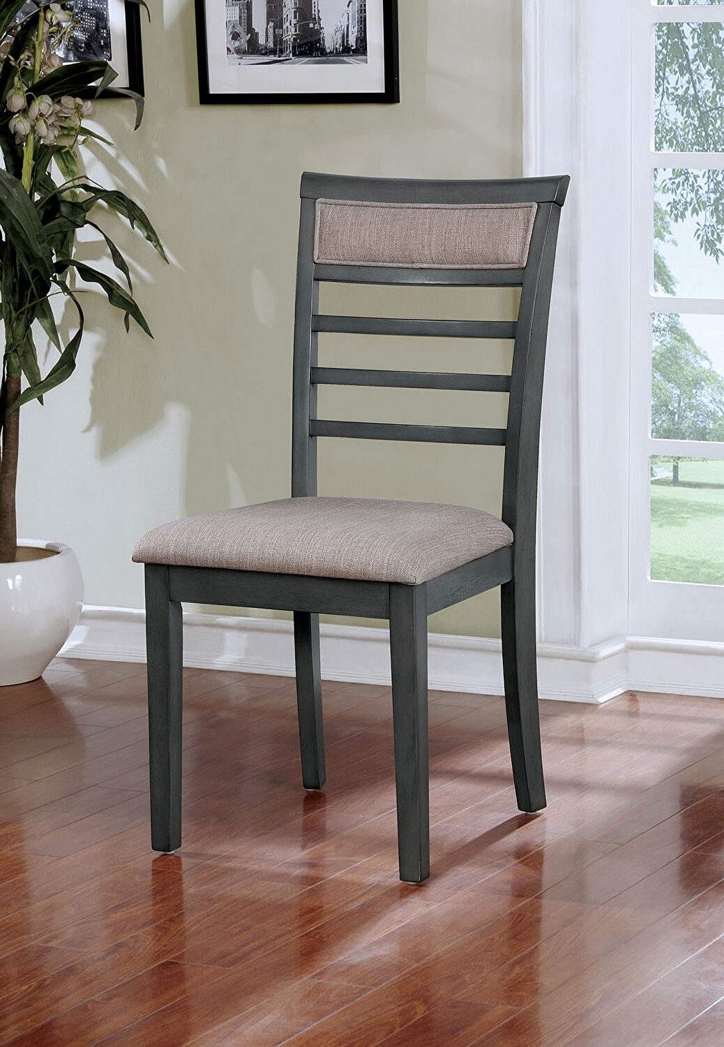 Taylah 5-Piece Fabric/Wood Dining Set