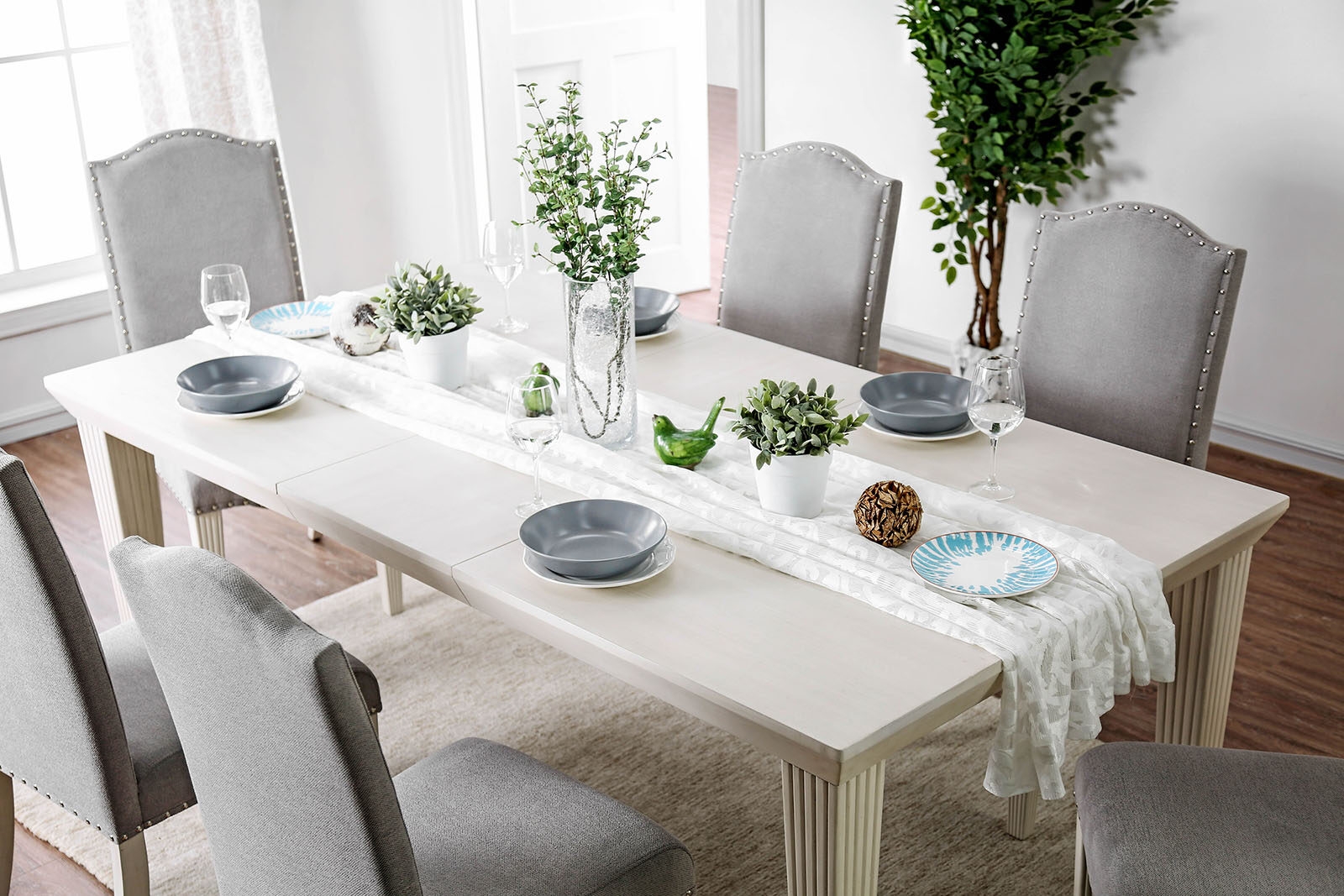 Daniella Wood Extendable Dining Set