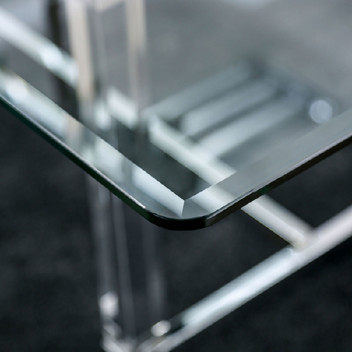 Casper Acrylic/Glass/Metal Dining Table