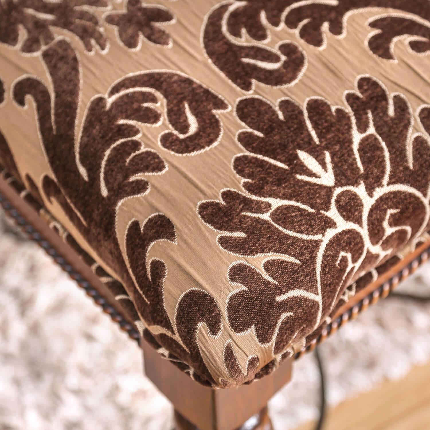 Lucie Fabric/Wood Dining Arm Chair, Set of 2