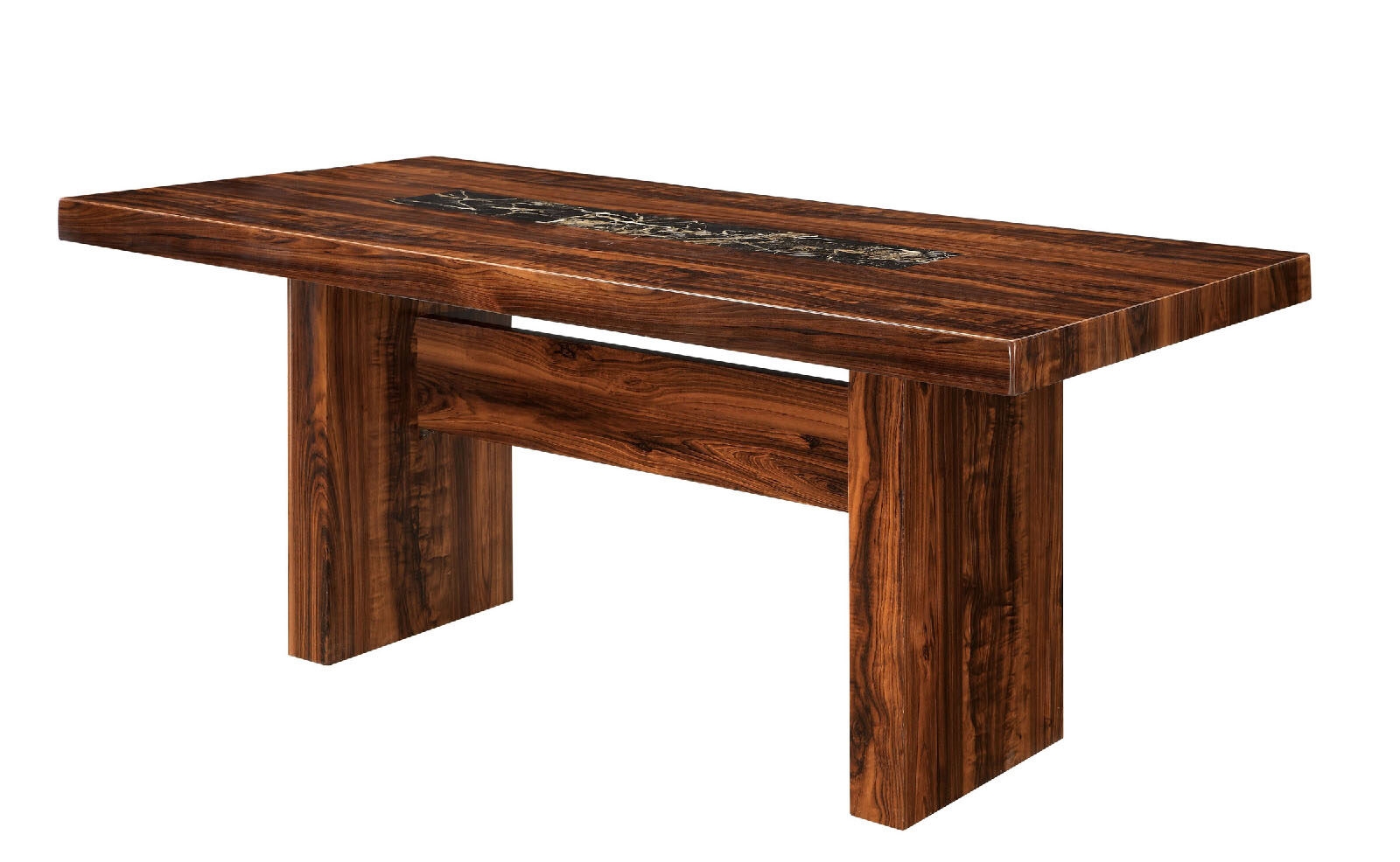 Bonneville Faux Marble/Wood Rectangular Dining Set
