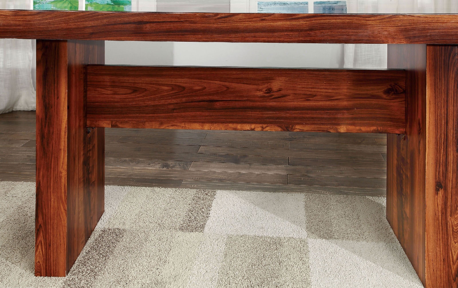 Bonneville Faux Marble/Wood Rectangular Dining Set