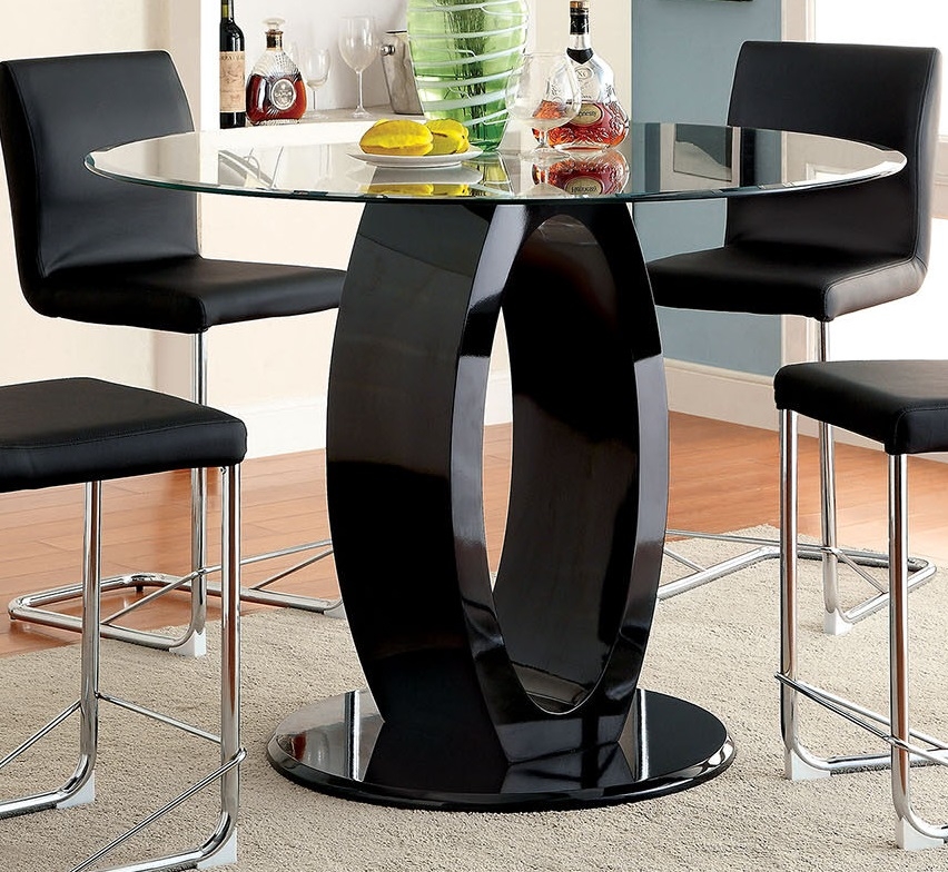 Lodia II Glass Counter Height Set