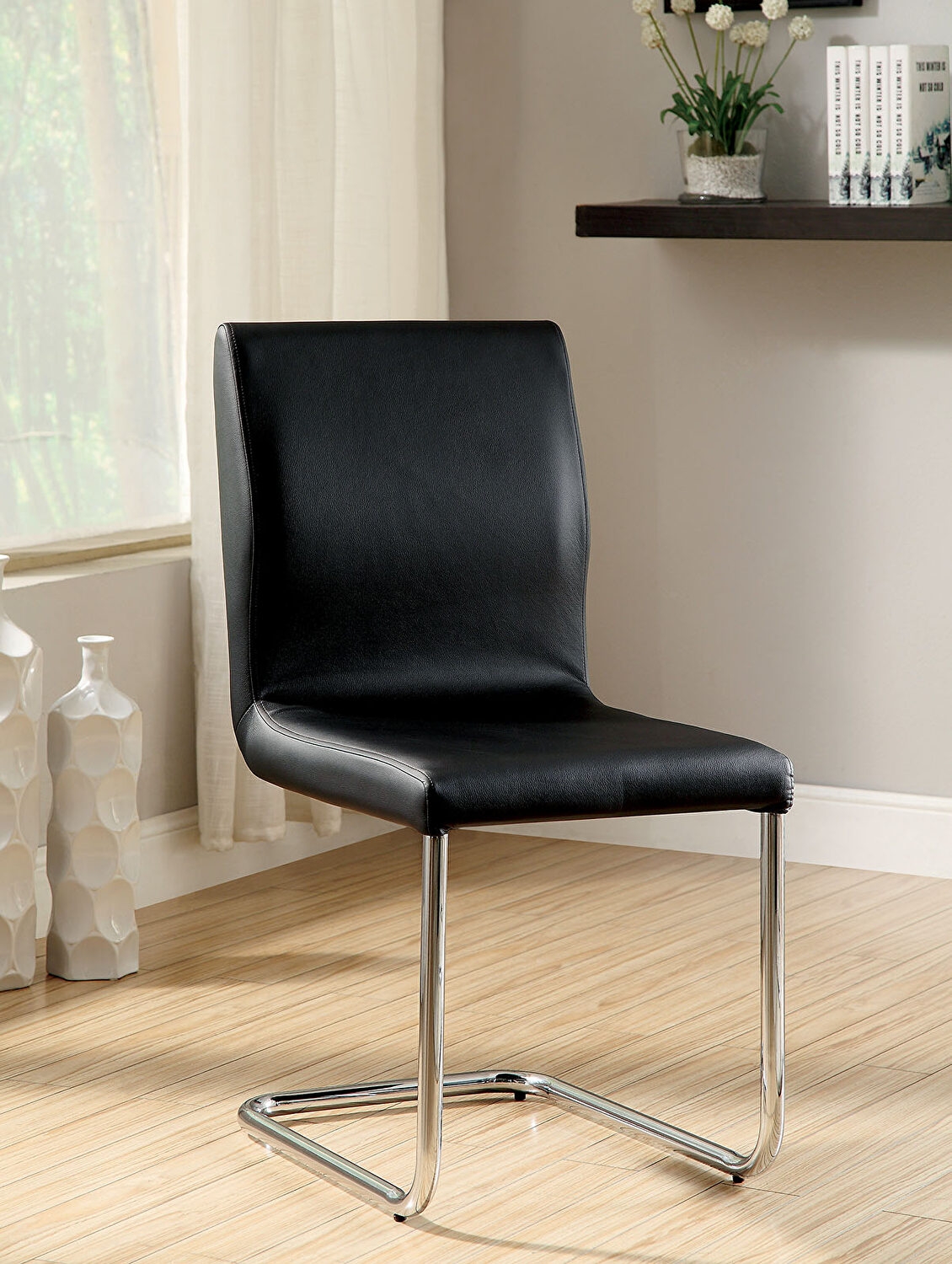 Lodia I Leatherette Dining Side Chair, Set of 2