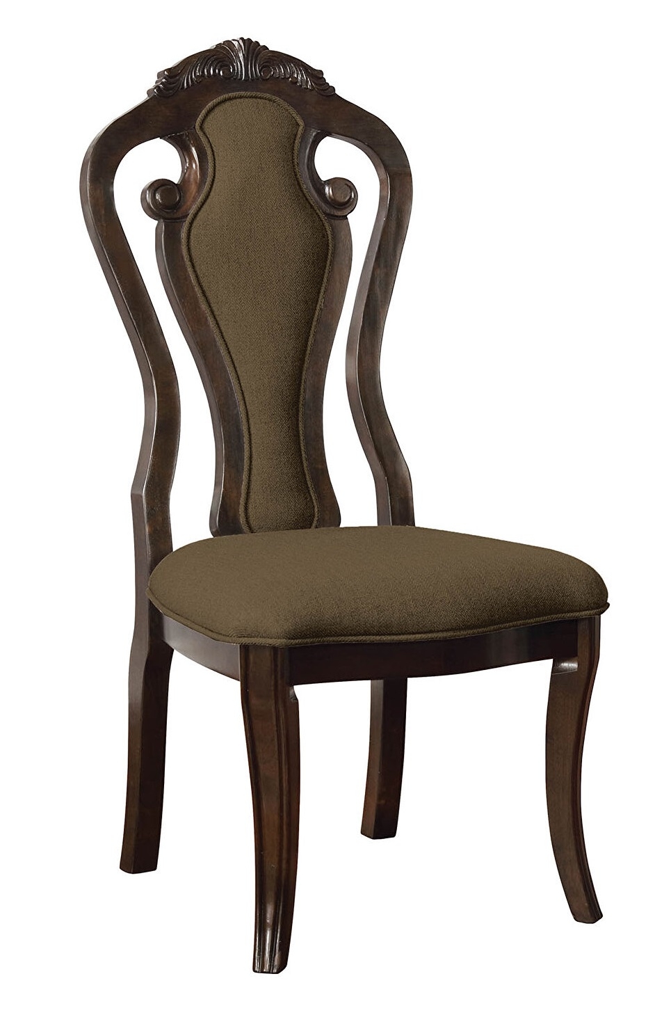 Rosalina Fabric/Wood Dining Side Chair, Set of 2