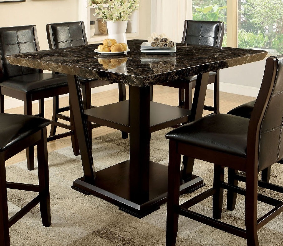 Clayton Faux Marble/Wood Square Counter Set