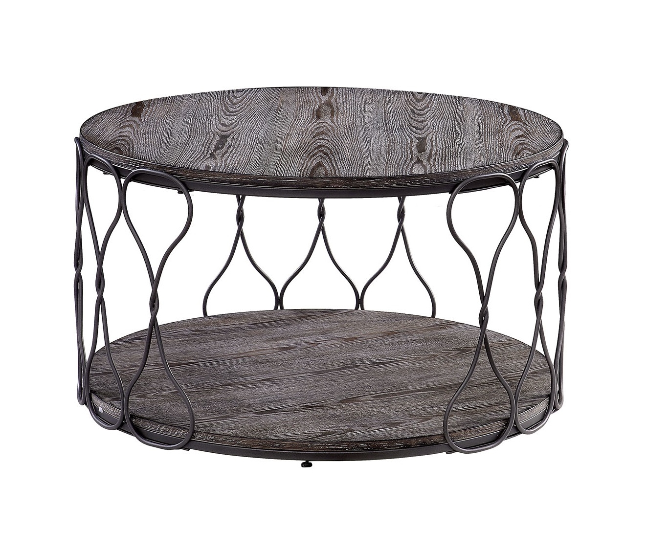 Hawdon Wood/Metal Storage Coffee Table Set