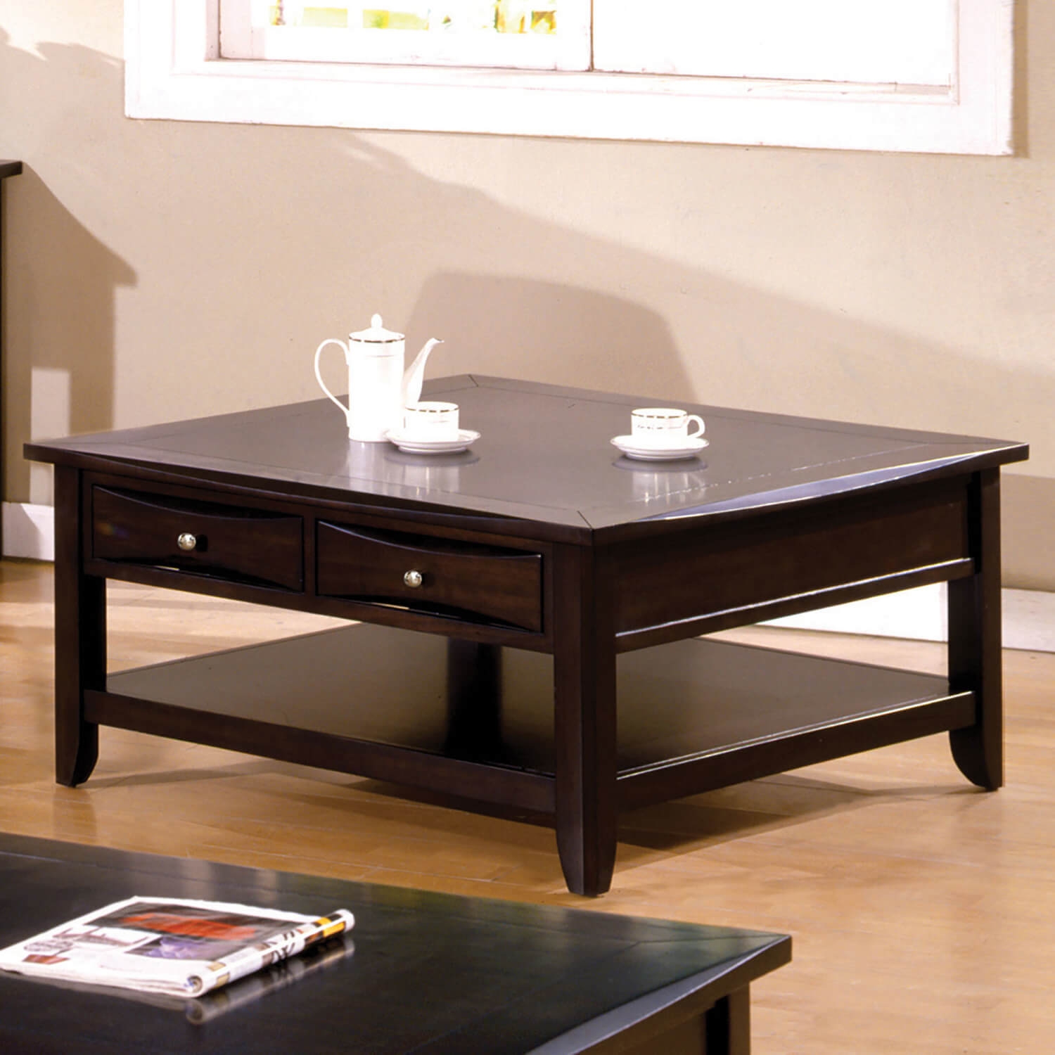Baldwin Wood Storage Coffee Table Set