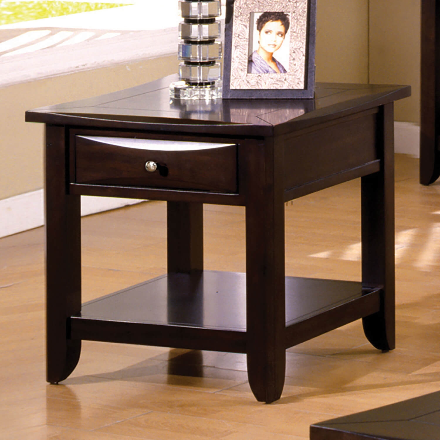 Baldwin Wood Storage End Table w/Drawer