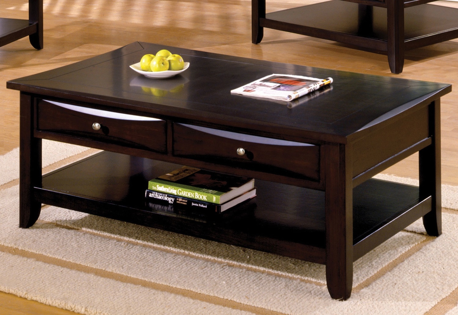 Baldwin Wood Storage Coffee Table w/Drawers
