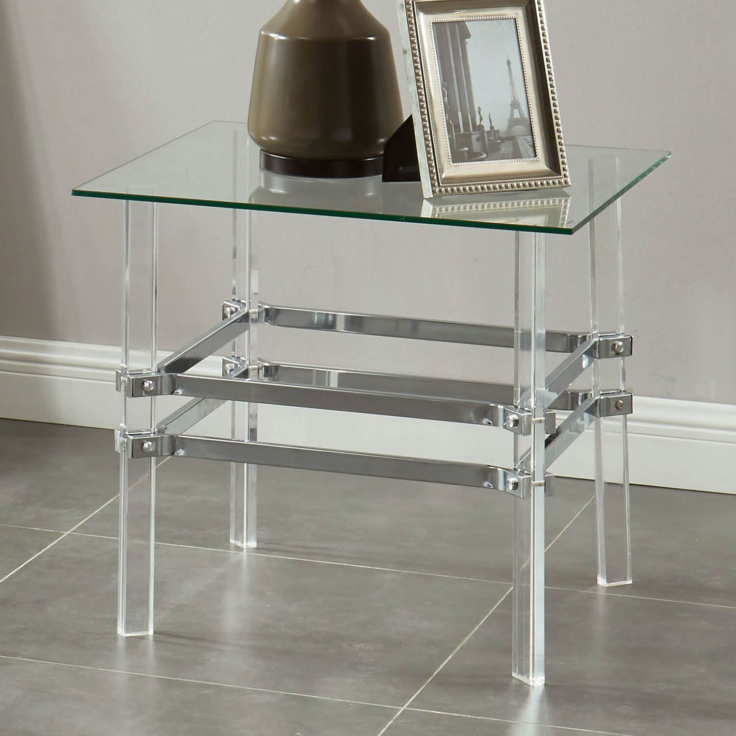 Trofa Glass/Metal/Acryl Coffee Table Set