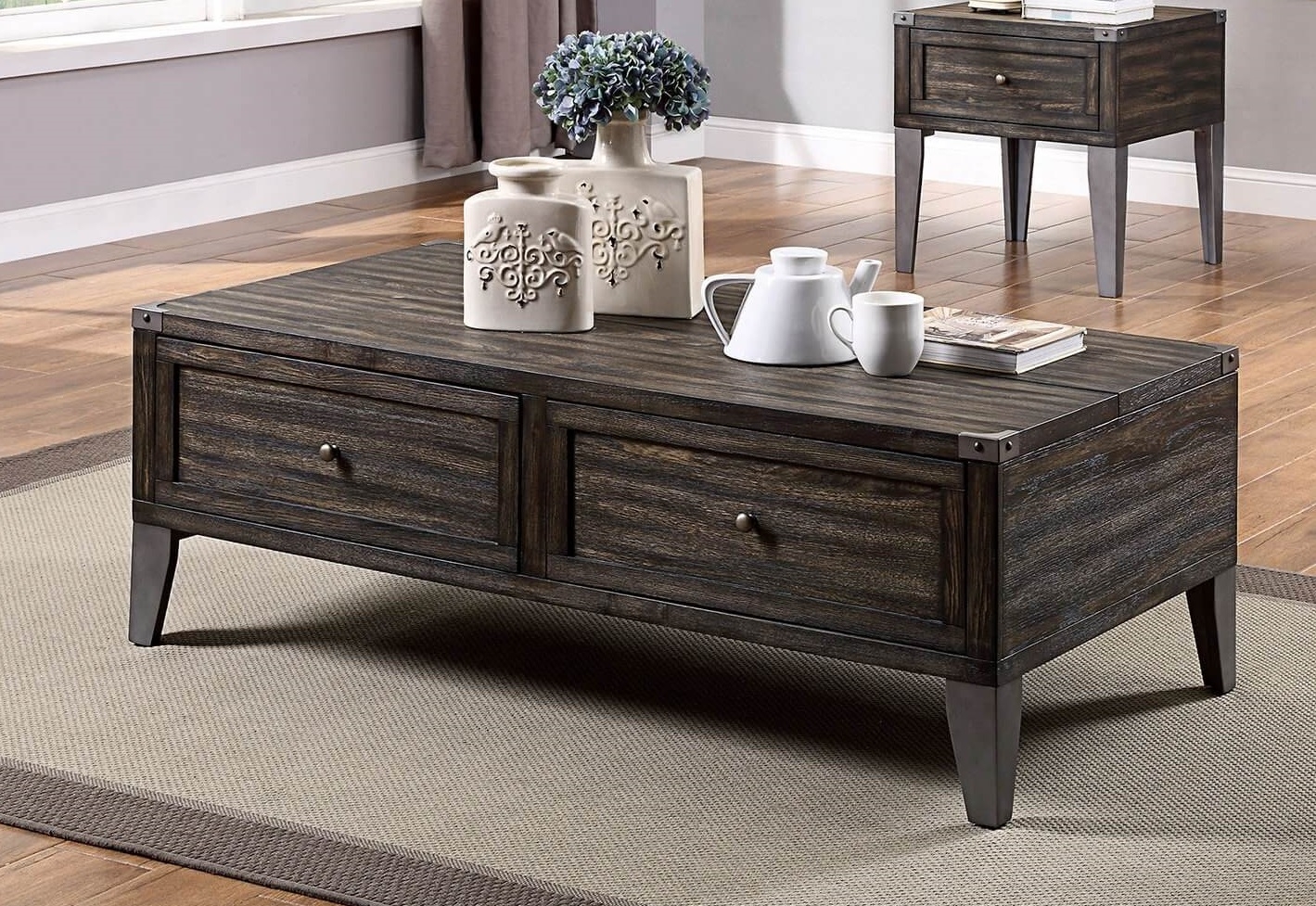 Piedmont Wood Storage Coffee Table