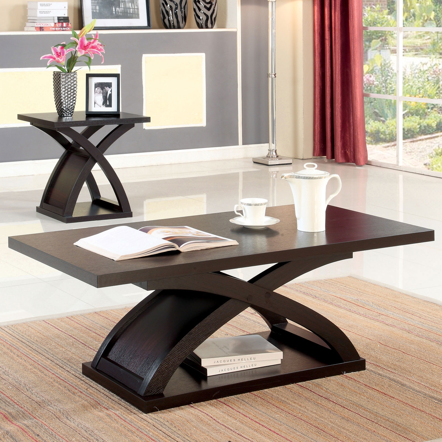 Arkley Wood Storage Coffee Table Set
