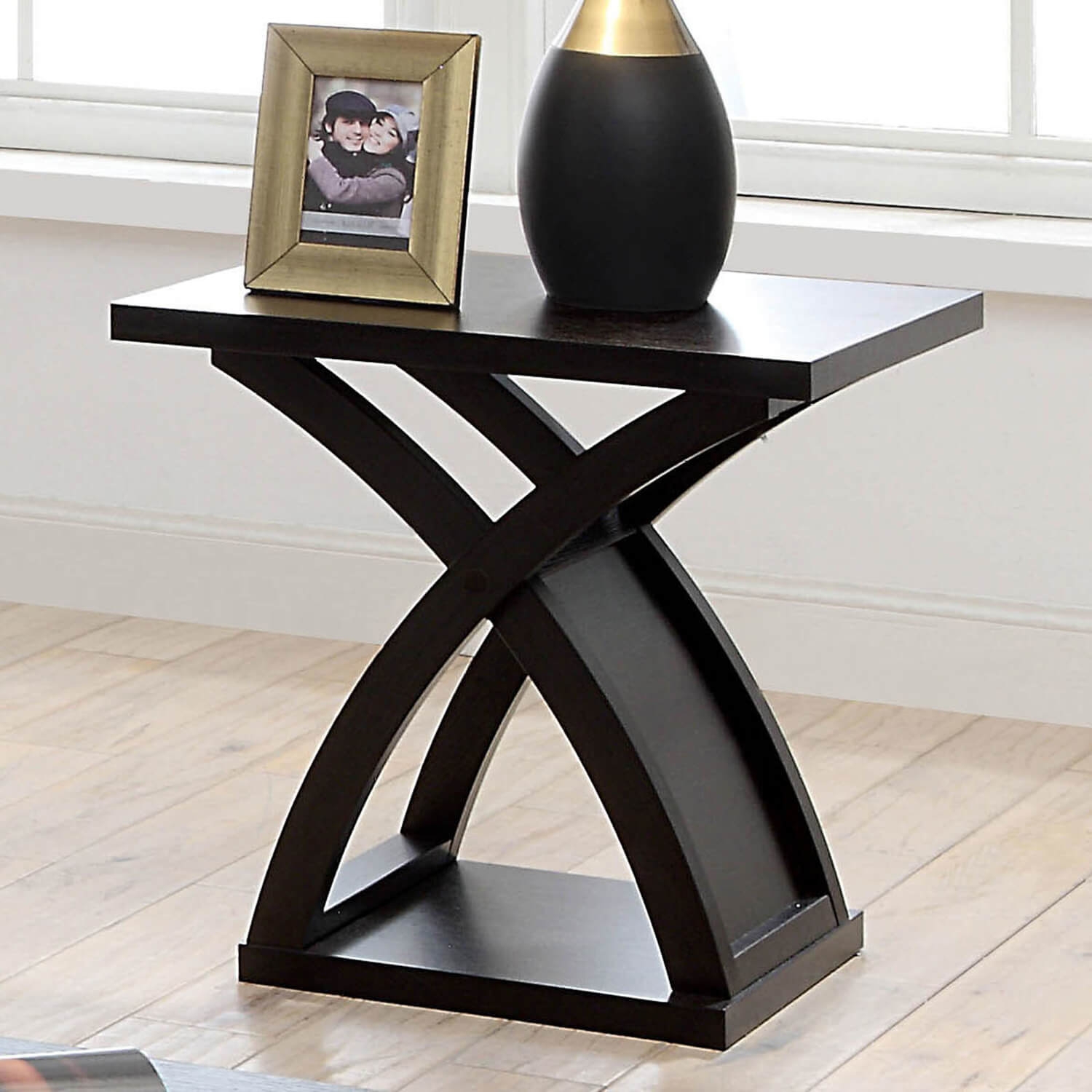 Arkley Wood Storage End Table