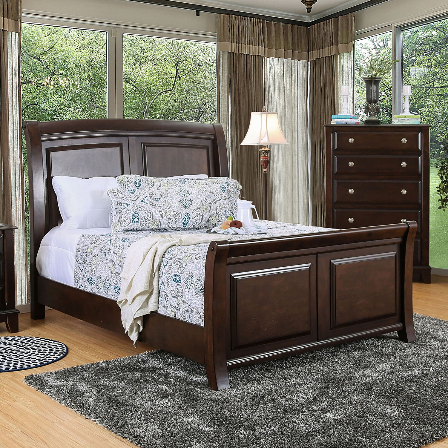 Litchville Wood Sleigh Bed