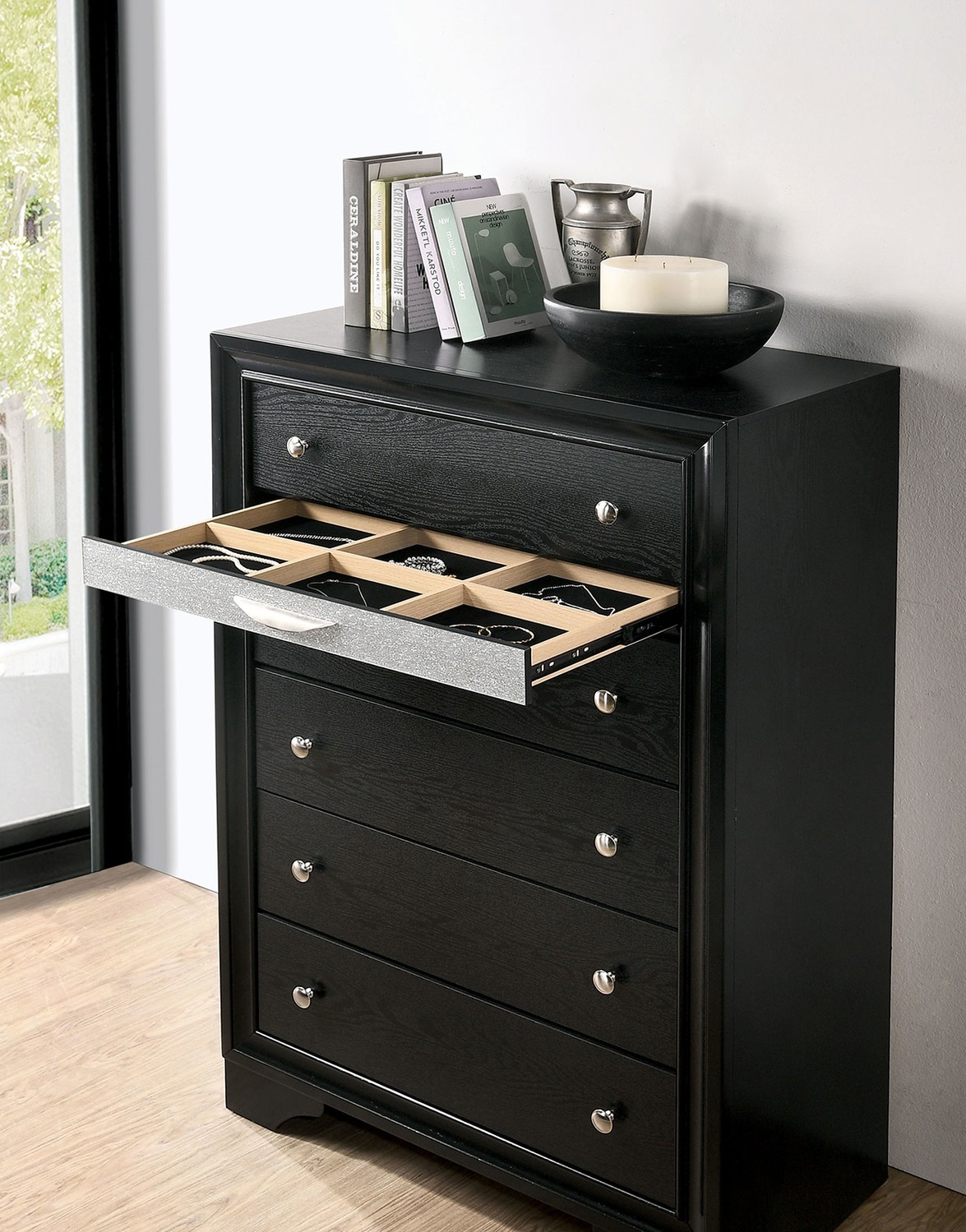 Chrissy Wood Storage Panel Bedroom Set