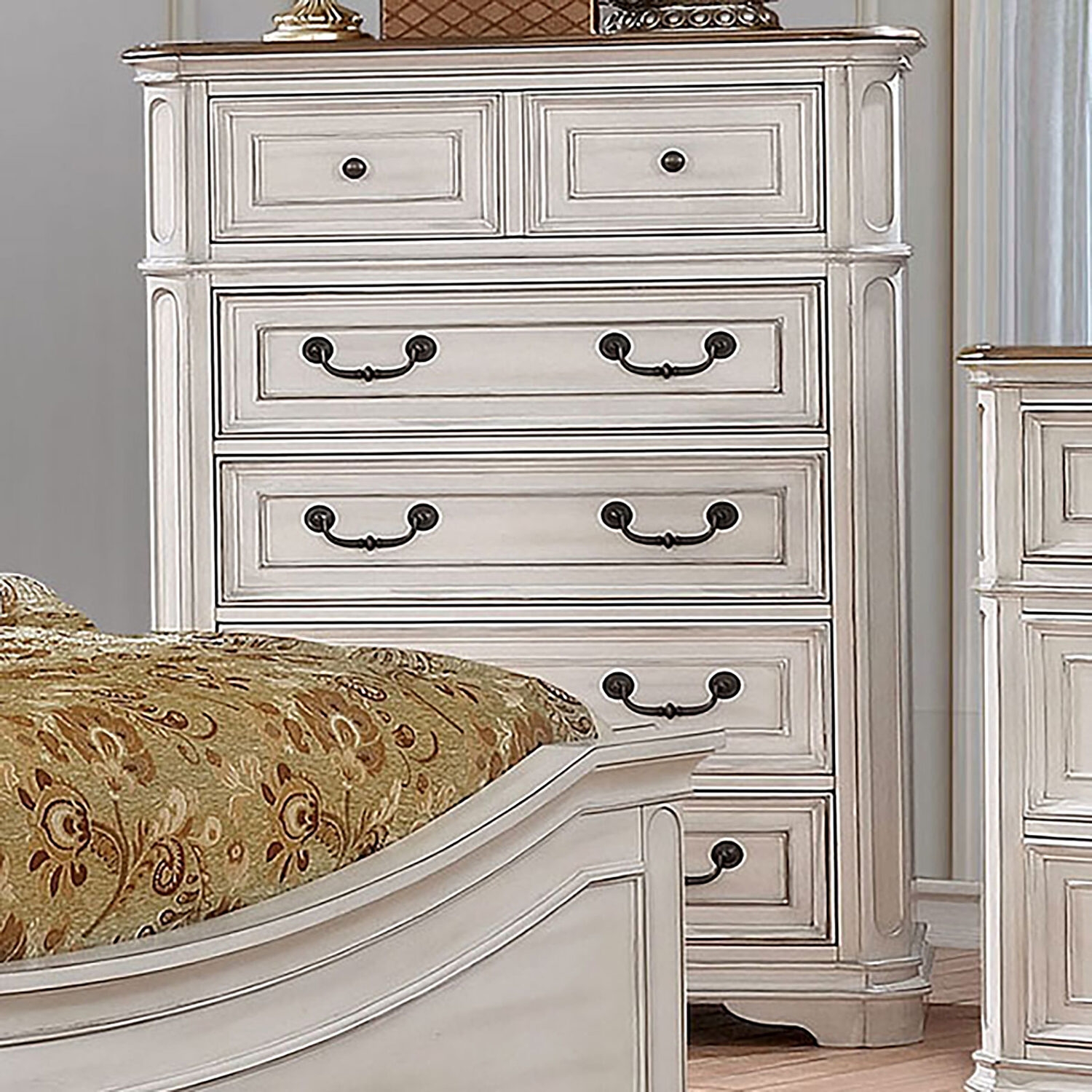 Pembroke Wood Chest w/5 Drawers
