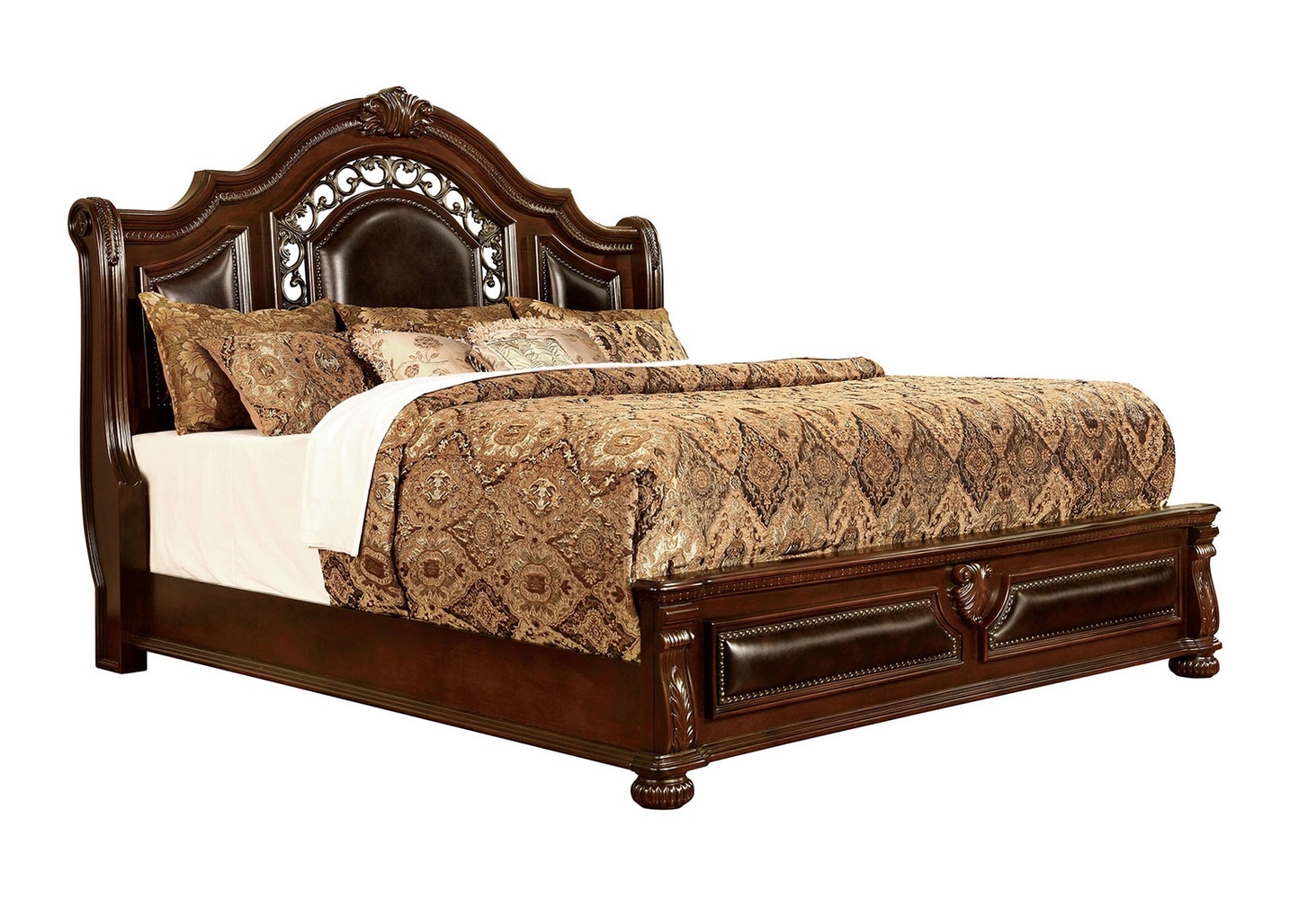 Flandreau Leatherette/Wood Panel Bedroom Set