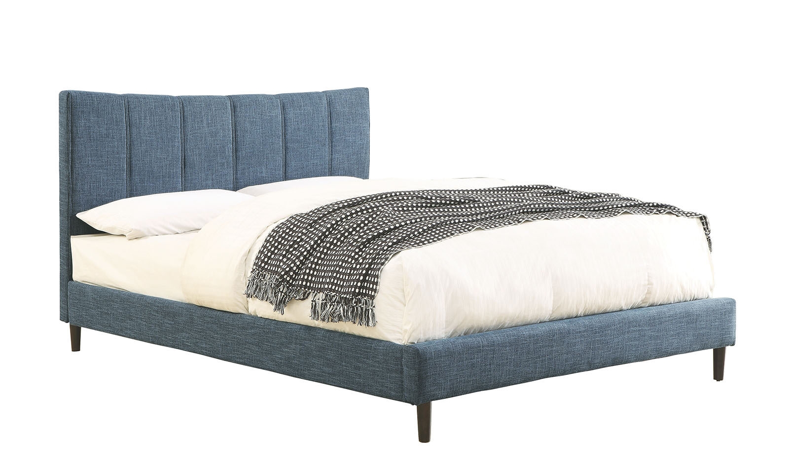 Ennis Fabric/Wood Platfrom Bed